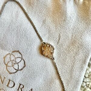 Kendra Scott Tessa Bracelet with Peach drusy Pendant